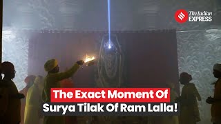 Watch: The Exact Moment of Ram Lalla Surya Tilak | Ram Mandir | Ram Navami 2024