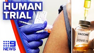 Coronavirus: Vaccine testing begins in Australia | Nine News Australia