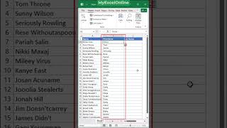 এক্সেলে আলাদা নাম 😏 #myexcelonline #excel #msexcel #shorts