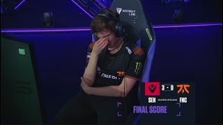 FNATIC Boaster cried  losing VCT finals to sentinels