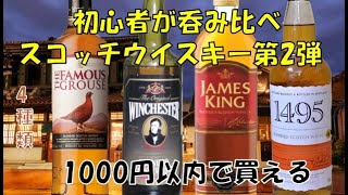 【Scotch whisky】　４種類飲み比べ　スコッチ２弾