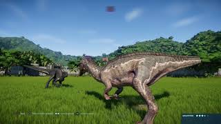 Jurassic World Evolution: (Modified) Baryonyx vs Indoraptor