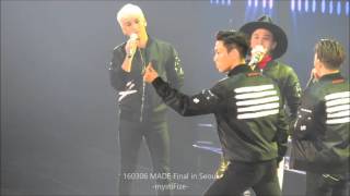 160306 MADE Final: GD \u0026 RI Reaction to Dance Machine TOP