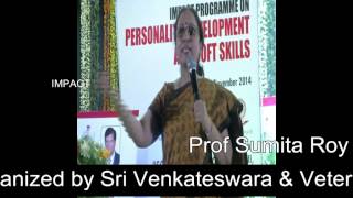 How English Communication is important by Prof Sumita Roy at Tirupati IMPACT