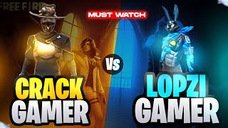 Lopzi Gamer  🆚   Crack Gamer  | Insane battle #freefire #lopzigamer