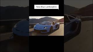New Blue Lamborghini on highway || #Shorts #Cars #Cleancar #funny #lowrider #Supercar #Lamborghini