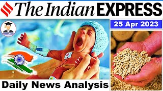 25 April 2023 Indian Express Newspaper Analysis | Daily Current Affairs | The Hindu Analysis