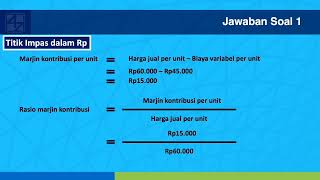 Contoh Soal dan Pembahasan Analisis CVP - Akuntansi Manajemen