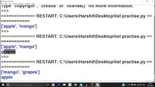 Python tutorial in Hindi 27 : List part 3 ( pop method , remove method )