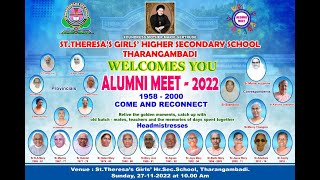 Welcomes You Alumni Meet - ( 1958 - 2000 )