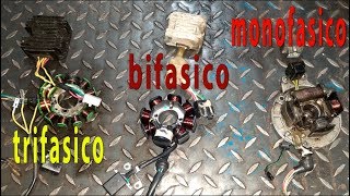 Aprende de estatores  de motos monofasico bifasico trifasico