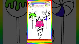 Ice-cream, lollipops drawing, painting, coloring /how to draw Unicorn ice-cream, lollipops