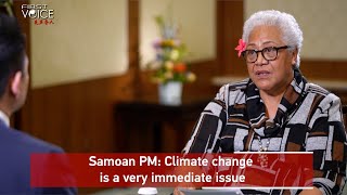 Samoan PM: Climate change is a very immediate issue