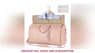 1pc Foldable Women's Travel Convenient Carry-on Clothing Bag Large PU Leather Duffel Bag Women's Bus