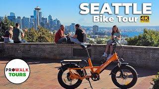 Bike Tour of Seattle - 45 Miles!  4K 60fps with Captions - Prowalk Tours