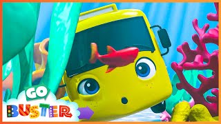 Buster In The Ocean | Go Buster! | Funny Cartoons \u0026 Songs for Kids | Moonbug Kids - Cartoons \u0026 Toys