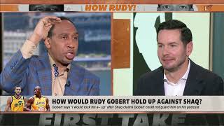 Stephen A.’s HILARIOUS OUTLOOK if Rudy Gobert guarded Shaq 😆