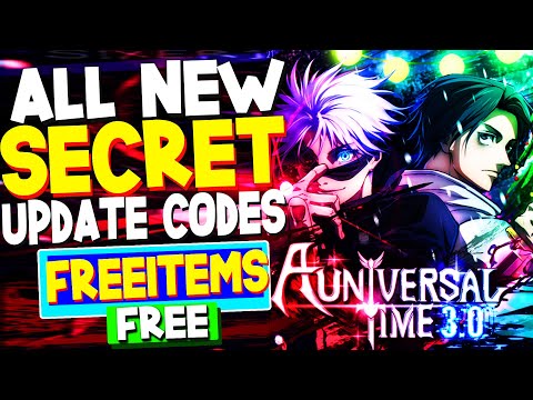*NEW* ALL WORKING UPDATE CODES FOR A UNIVERSAL TIME IN 2024! ROBLOX A UNIVERSAL TIME CODES