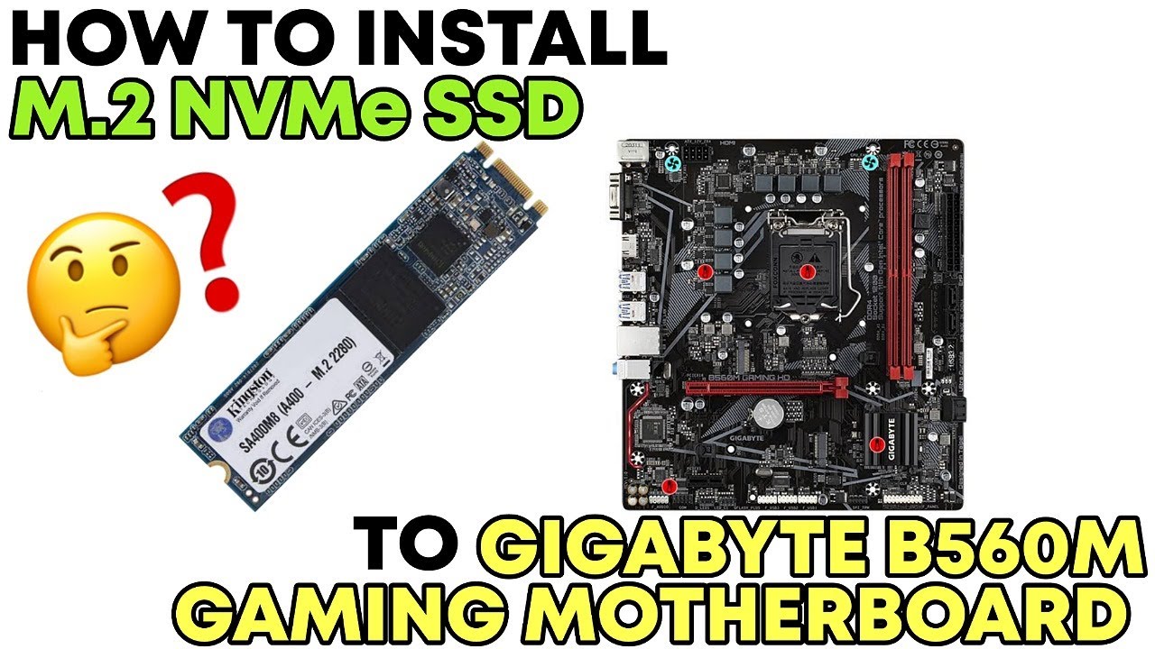 How To Install M.2 NVMe SSD To Gigabyte B560M Gaming HD Motherboard ...