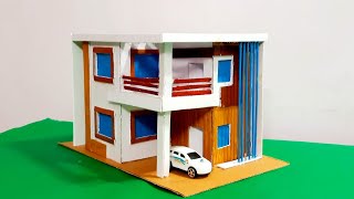 Architecture model making | Making a Modern Residential Building | Miniature Modern house cardboard