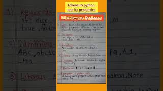 tokens in python #shorts #youtubeshorts #shortsfeed #python