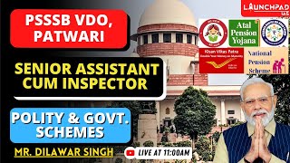 POLITY AND PUNJAB GOVT. SCHEMES | PUNJAB GOVT. EXAMS 2023- 24 | MCQs | PSSSB | VDO |SENIOR ASSISTANT