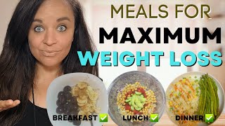 Meals for MAXIMUM WEIGHT LOSS // Vegan, plant-based, starch solution