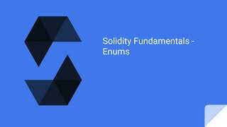 Solidity Fundamentals 2022 - Enums