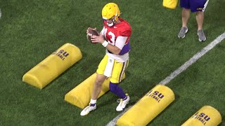 LSU football practice video: Preparation for Wisconsin in ReliaQuest Bowl