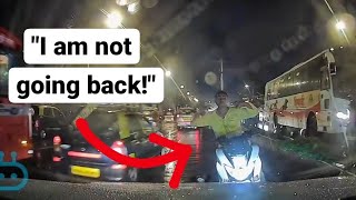 Biker Gets Into Road Rage by Pulling His Collar Up