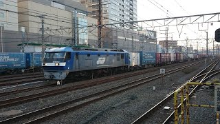 【トヨタロングパスエクスプレス】【EF66】【EF210 桃太郎】貨物列車同士のすれ違い 2017年11月7日 鶴見駅