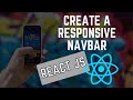 React responsive Navbar Tutorial. With Javascript and css.