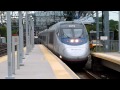 amtrak bombardier alstom acela express 2015 train 2167 new york bound departing stamford