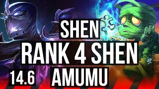 SHEN vs AMUMU (TOP) | 3/0/13, Rank 4 Shen | KR Grandmaster | 14.6