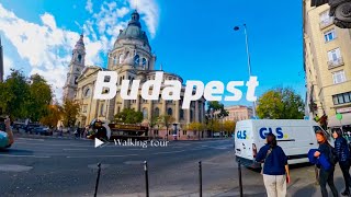 Budapest Walking Tour Oct Late Autumn Winter -Recording walking tour around city centre