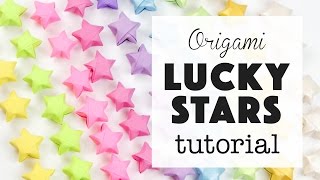 Origami Lucky Star Tutorial ⭐️ Easy DIY ⭐️ Paper Kawaii