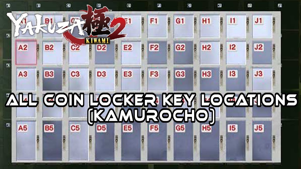 Yakuza Kiwami 2 I ALL Coin Locker Key Locations (Kamurocho) - YouTube