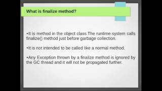 Java Interview Question #1: What is finalize method?