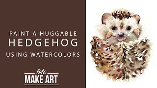 Hedgehog Watercolor Art Tutorial