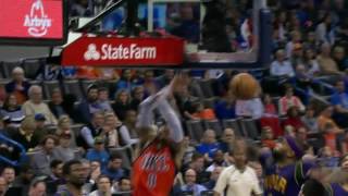 Russell Westbrook MONSTER Dunk in OKC NBA 02/26/2017