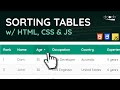 How to EASILY Sort HTML Tables with CSS & JavaScript - Web Development Tutorial