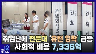 2023. 01. 09. [전문대 기획 2편] [단독] 취업난에 전문대 '유턴 입학' 급증…사회적 비용 7,336억