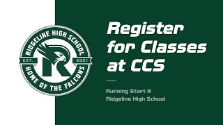 Register for Classes at CCS SCC and SFCC