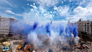 Multi-Cam Mascleta - Caballer Fx - March 8th Fallas 2023 - Blue Smoke - International Women's Day