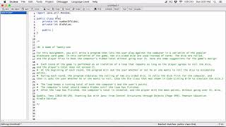 6.10. (Part 1) A Game of Twenty-One - Java