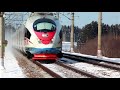 rzd «sapsan» high speed trains at saint petersburg — moscow railway