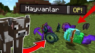 Minecraft ama HAYVANLARDAN OP EŞYA DÜŞÜYOR..