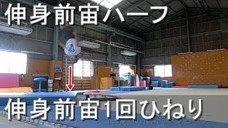 伸身前宙ひねり講座【やり方・コツ・練習方法を解説】