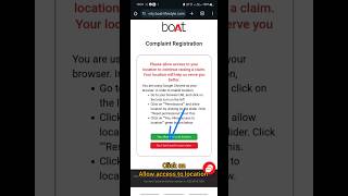Please allow access to your location to continue raising a claim | how to claim boat warranty access