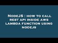 NodeJS : how to call rest api inside aws lambda function using nodejs